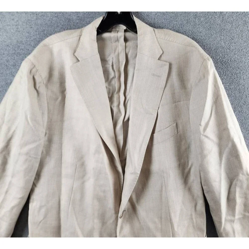 BOGLIOLI Milano Wool Silk Blend K. Jacket Blazer Men's Beige Button Closure